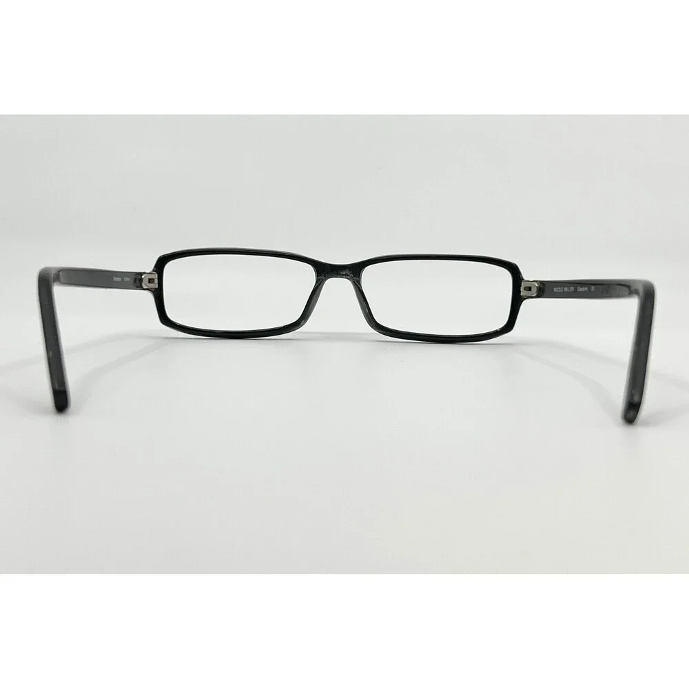 Nicole Miller Eyeglasses Womens Black Smolder Rhinestone Rectangular 135mm